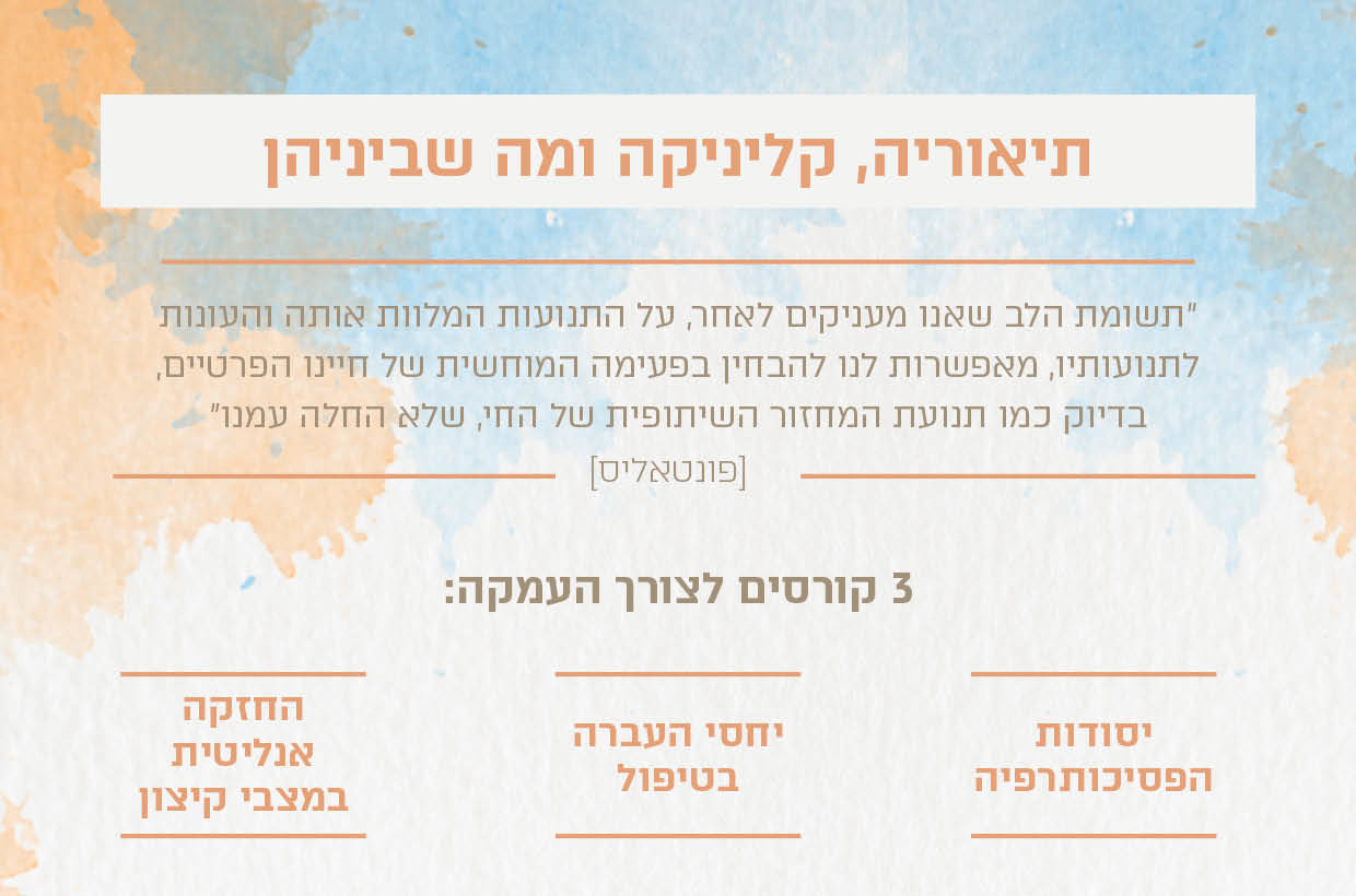 תיאוריה, קליניקה ומה שביניהן