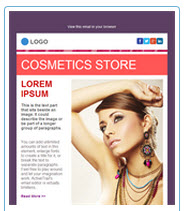 example of newsletter templates for e-commerce beauty