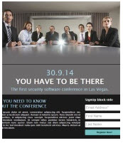 conference landing page