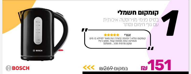 קומקום חשמלי Bosch