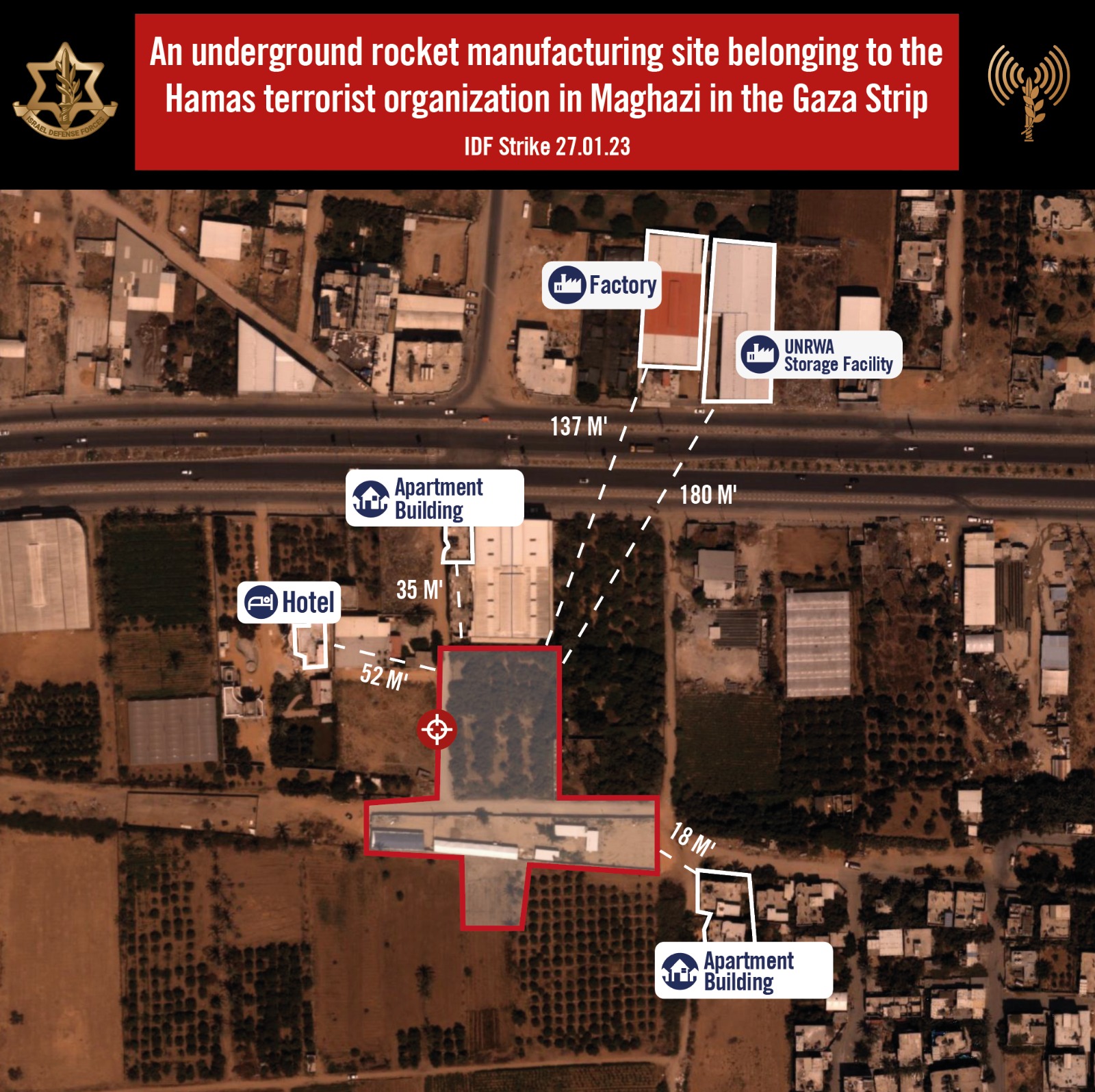 Underground rocket manufacturing site attacked by the IDF