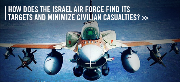 How does the Israel Air Force find its targets and avoid civilian casualties?